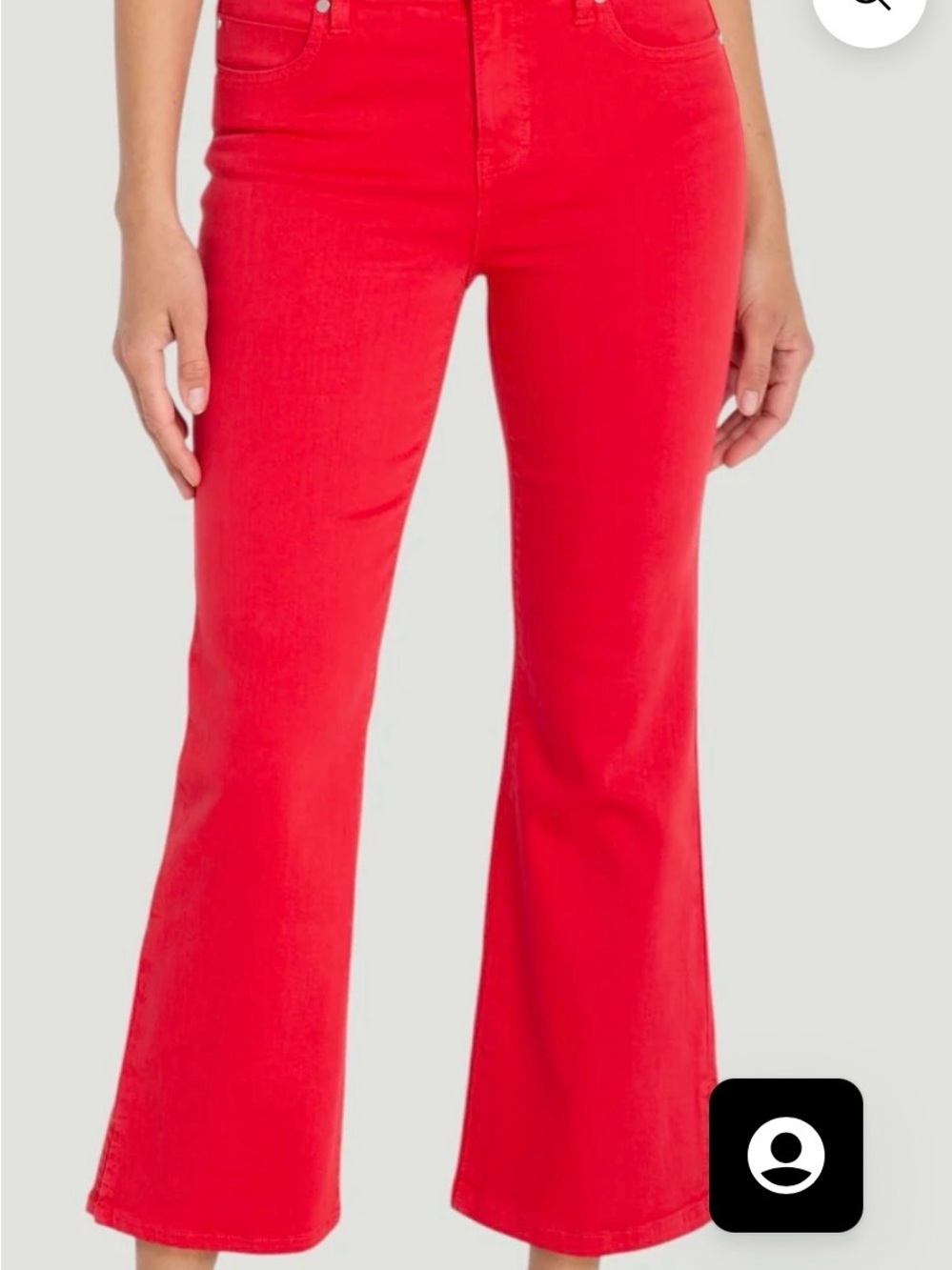 Liverpool Red Hannah Crop Flare Jeans